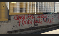 cagliari fuori gli sbirri scritte contro il questore al liceo euclide