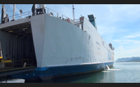 emergenza in alto mare a fuoco un tir a bordo della nave moby