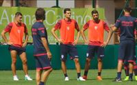 cagliari in allenamento a peio