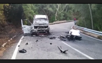 statale 125 moto contro camper centauro straniero muore sul colpo