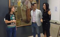 ambra con maria paola dettori storica dell arte soprintendenza sassari e daniele serra sindaco di teulada