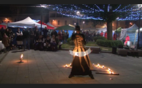 il natale e gli artisti di strada a terralba il signore del fuoco