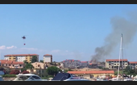 la maddalena incendio in un cantiere edile paura a moneta