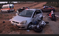 lunamatrona scontro moto auto muore centauro grave il fratello