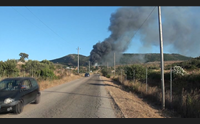 olbia emergenza ambientale incendio nella discarica del cipnes