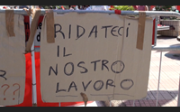 quartu la protesta degli ex operai comunali ormai senza lavoro
