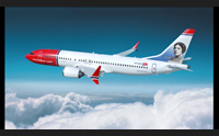 una foto di grazia deledda sugli degli aerei della norvegian airlines