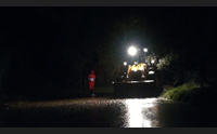 maltempo a pula esondano i corsi d acqua e allagano la 195