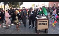 a san gavino carri maschere e un messaggio basta ai troppi social