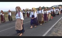cabras la processione delle scalze festa per san salvatore