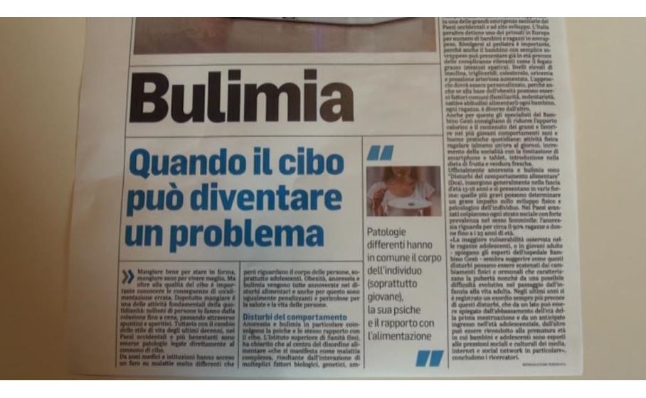 ANORESSIA E BULIMIA NELL'INSERTO SALUTE, LUNEDÌ CON L'UNIONE ...