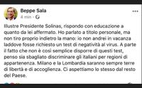 sardegna covid free scontro fra solinas e il sindaco di milano