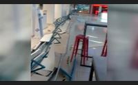 alghero crolla il controsoffitto in aeroporto ferito un finanziere