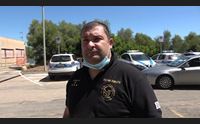 olbia ufficio abbanoa chiusa guardia giurata si incatena per protesta