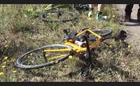 las plassas incidente tra ciclisti un ferito al brotzu con l elisoccorso