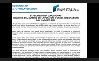 rwm licenziati altri 170 lavoratori l azienda colpa del governo