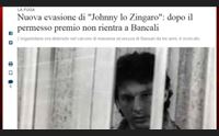 sassari l evasione johnny lo zingaro aveva gi usufruito di permessi