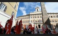 roma la protesta della scuola sarda sit in a montecitorio
