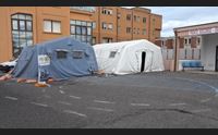nuoro dopo le tensioni ora l ospedale da campo per i malati covid
