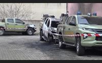 sant antioco attentato alla guardia forestale tre mezzi incendiati