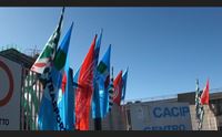 porto canale sit in dei lavoratori davanti al cacip