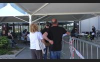 olbia file scorrevoli all hub vaccinale si attendono gli over 16