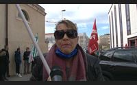 sassari sanit protesta davanti alla asl dei lavoratori di gena e elleuno