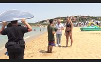 pistis set di uno spot con francisco porcella e alessia orro