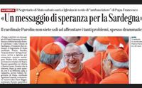 il segretario di stato vaticano sabato a iglesias il papa ama la sardegna