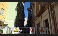 cagliari in via dettori impalcature per mettere in sicurezza le palazzine
