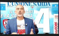 cagliari in serie a domani in omaggio la prima pagina celebrativa dell unione sarda