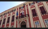 palazzo regio si colora di rosso con il restyling della citt metropolitana