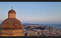 cagliari il tramonto dalla torre campanaria della cattedrale
