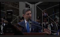 oristano il capo della polizia pisani inaugura il monumento ai caduti