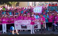 a san gavino la camminata in rosa la prevenzione contro i tumori