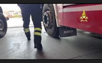 vigili del fuoco sull omodeo test di soccorso e comunicazione satellitare