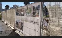il cantiere di via roma ora c il pannello sulla piazza che verr
