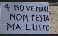 4 novembre a cagliari cortei di protesta non una festa ma un lutto