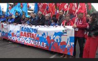 sciopero generale corteo a cagliari con landini manovra da rivedere