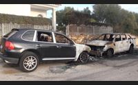 olbia in fiamme cinque vetture imprenditore balneare nel mirino