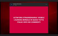 tempesta solare anche in sardegna lo spettacolo dell aurora boreale