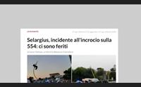 selargius grave incidente sulla statale 554 strada senza sicurezza