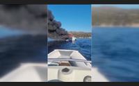 teulada paura in porto per un imbarcazione in fiamme scatta l allarme