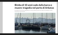 tragedia ad arbatax bambina di 10 anni cade dalla barca e muore