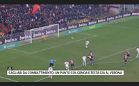 cagliari da combattimento un punto col genoa e testa gi al verona