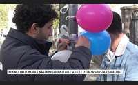 nuoro palloncini e nastrini davanti alle scuole d italia basta tragedie