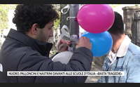 nuoro palloncini e nastrini davanti alle scuole d italia basta tragedie