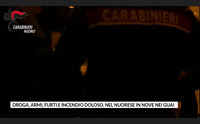 droga armi furti e incendio doloso nel nuorese in nove nei guai