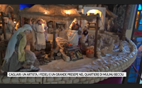 cagliari un artista i fedeli e un grande presepe nel quartiere di mulinu becciu