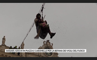 sassari giochi in piazza e caramelle per la befana dei vigili del fuoco